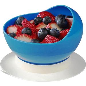 Maddak SP Ableware Scooper Bowl with Suction Cup Base, Blue