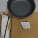 SENSARTE Nonstick Frying Pan Skillet with Lid, Omelet Pan with Cover, Healthy Egg Pan Chef's Pan, Kitchen Cooking Pan, PFOA Free (8inch + Glass Lid) (Gray Granite)