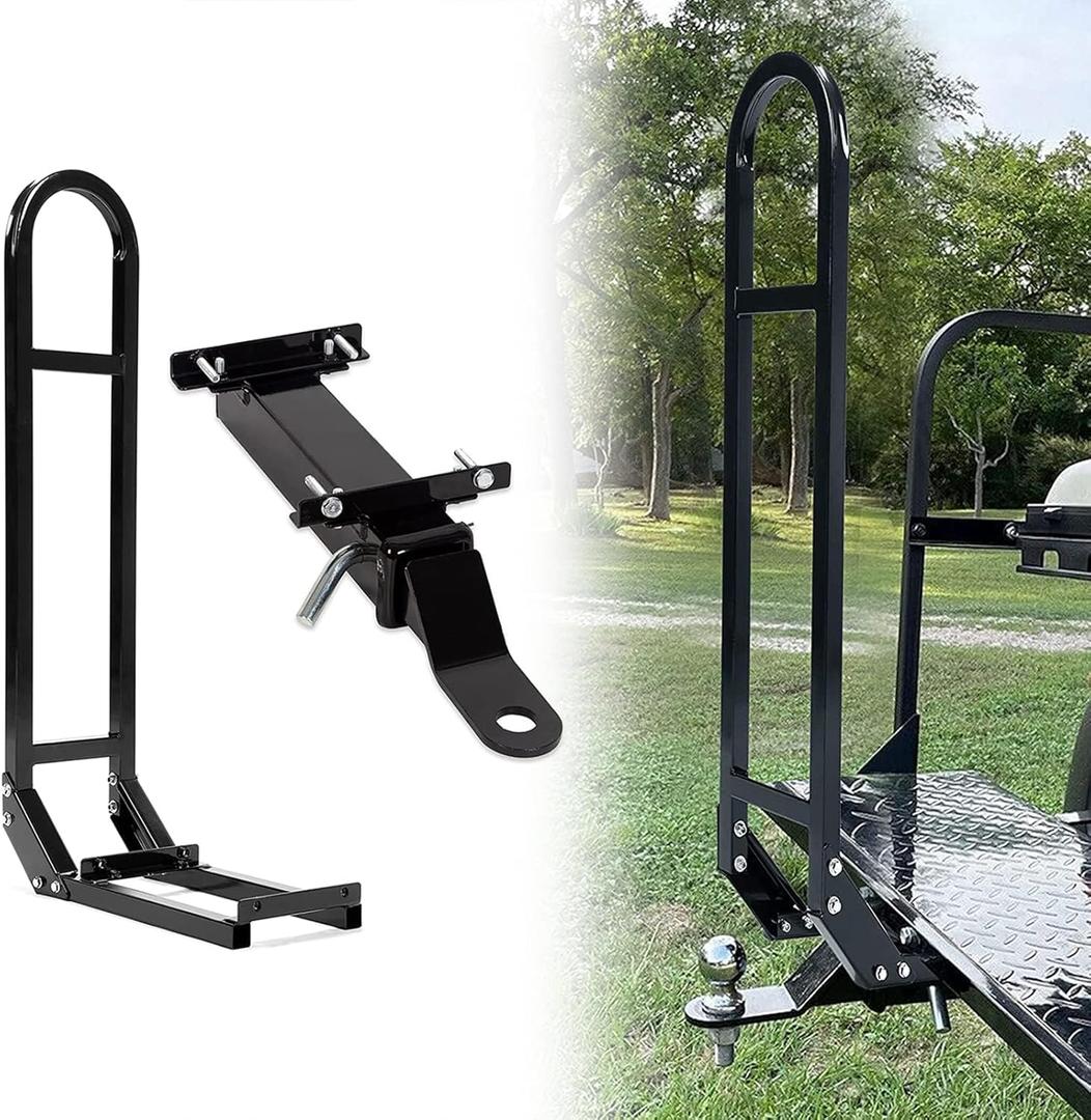 ECOTRIC Golf Cart Rear Grab Bar Universal and Trailer Hitch with Receiver for Step on Back EZGO Club Car Yamaha