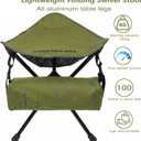 Foldable Backpack Stool,Folding Chair with Storage Pouch,Pocket Chair Can be rotated 360 ,Pocket Chairs for Adults 264 lbs,Ultralight,for Camping, Fishing, Hiking, Travel, Picnic (2026 new model)