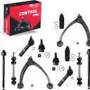 12pc Front End Kit Compatible with 2007-2014 Chevy Tahoe Silverado Suburban 1500, GMC Yukon Sierra, Cadillac Escalade, 2 Upper Control Arms 2 Sway Bars 4 Tie Rods 2 Lower Ball Joints 2 Boots