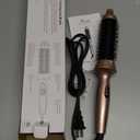 Aima Beauty Hot Brush, 1.3"/35mm Heated Curling Brush Makes Hair Smoother, Softer, Thermal Brush Get Natural Curls, Easy to Use, 30S Fast Heating, Dual Voltage & 60 Mins Auto-Off, Gold