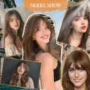 Wispy Bangs Hair Clip Human Hair, Human Hair Clip in Bangs, Wispy HairPieces, No Tangle & Smooth, 11g #1B Natural Black