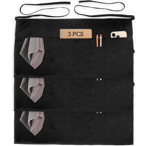 Xeoxarel Aprons with 4 Pockets (Available in 3 Pack / 7 Pack) 23.5'' X 11.5''