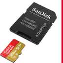 SANDISK 256GB Extreme microSDXC UHS-I Memory Card with Adapter - C10, U3, V30, 4K, 5K, A2, Micro SD Card - SDSQXAV-256G-GN6MA
