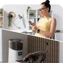 WOPET 6L Automatic Cat Feeder, WiFi Automatic Dog Feeder with APP Control for Remote Feeding, Cat Food Dispenser with Low Food Sensor and Voice Recorder, Up to 15 Meals Per Day
