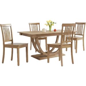 COLAMY Wooden Dining Chairs Set of 4, Spindle High Back Windsor Kitchen Side Chair, Farmhouse Dining Chairs for Kitchen and Dining Room, Light Brown (Oak Finish)