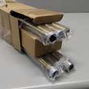 Warm Gold Curtain Rods for Windows 66 to 120 Inches Adjustable Length Heavy Duty 1" Diameter Brass Window Curtain Rod with Solid Metal Finials for Outdoor Farmhouse Bedroom Kitchen Living Room