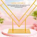 7FT Heart Arch Stand Double Heart Shaped Balloon Stand Wedding Arch for Proposal Ceremony Valentine's Day Birthday Party Baby Shower Decoration (Gold)