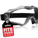 NoCry Safety Goggles Over Glasses with Extreme Impact Resistance — ANSI Z87.1 Certified Eye Protection with Anti-Fog, Anti-Scratch and UV380 Lenses — Adjustable Strap — Ideal for the Chemistry Lab