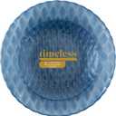 PLASTICPRO 32 Pack Plastic Dishes Set of 16-10 inch Plates and 16-7 inch Plates, Elegant Translucent Blue Disposable Fancy Tableware Premium Heavyweight