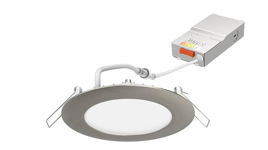 Juno 13 Watt 6" Regressed Wafer Recessed Downlight, Color Selectable, 120V