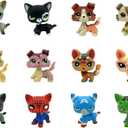 Cat Pack Dog Collie Great Dane Dachshund Cocker Spaniel Mini Pet Toys Sets Animal Figures Collection 2Pcs Random Styles