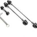 ONIPAX Bike Anti-Theft Locking Skewer 7 Lobe Bicycle Wheel Hub Secure (Black with Seatpost Bolt)