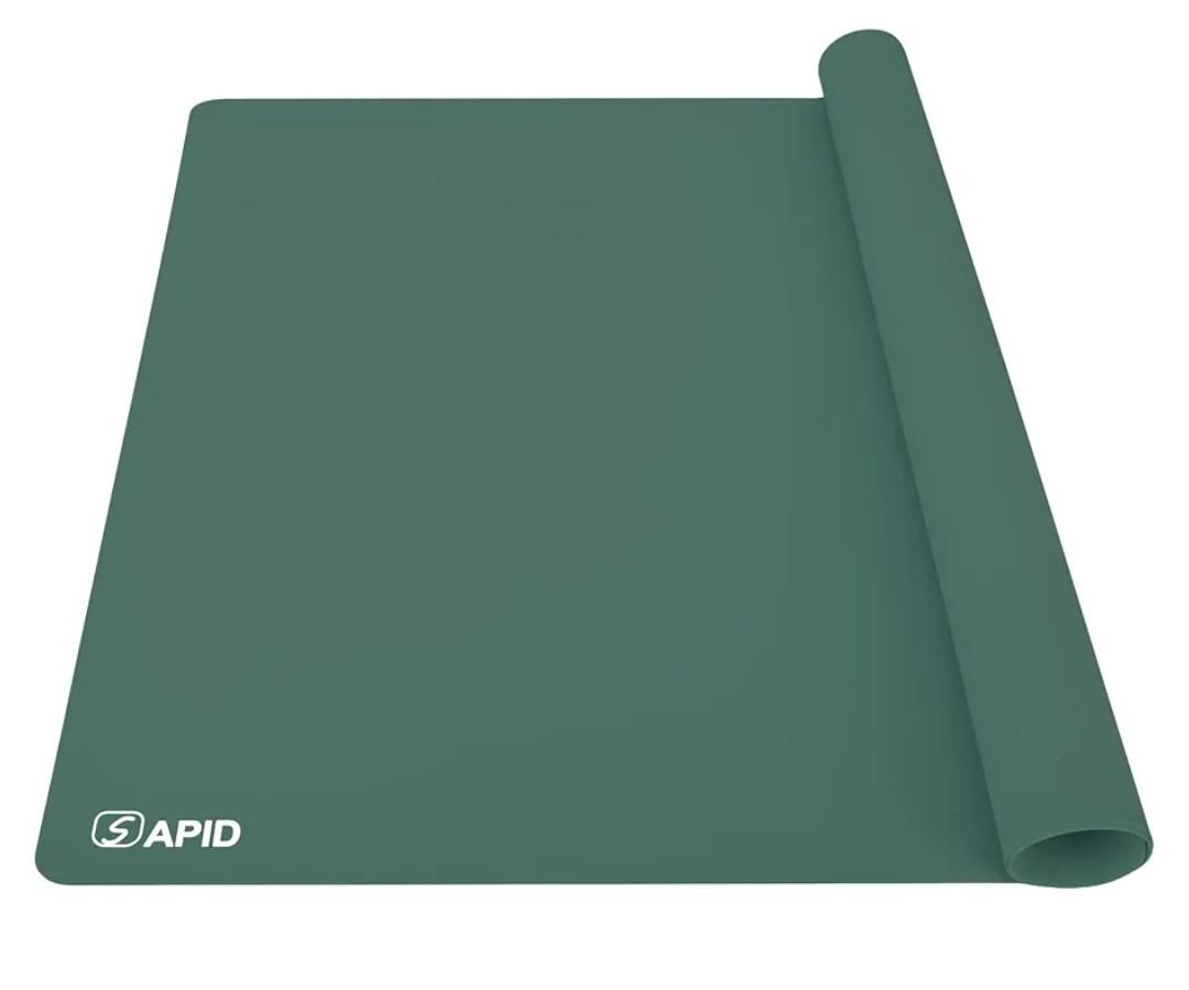 Sapid Extra Large Silicone Sheet for Crafts, Thick Silicone Jewelry Casting Mats, Nonstick Nonslip Silicon Mat for Epoxy Resin, Art Painting, Heat- Resistance Counter Mat (20"×27.9", Dark Green)