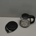 Elite Gourmet EKT1001 Electric 1.0L BPA-Free 1100W Glass Kettle Cordless 360 Base, Stylish Blue LED Interior, Handy Auto Shut-Off Function  Quickly Boil Water For Tea & More, Black