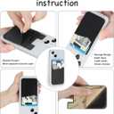 2 x BIAJIYA Card Holder for Back of Phone, Pouch Silicone Wallet Sleeve Pocket Stick-on ID Credit Card for All Smartphones (Black*5)