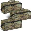 WORKPRO Tool Bag with Zipper, 10" Utility Wide Mouth Heavy Duty Tool Storage Bag, Multipurpose Zipper Tool Pouch Tote Bag for Organizer 3-pack, Camo