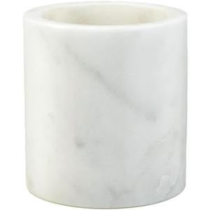 Serene Spaces Living 4" Agra Cylindrical Marble Vase for Home Decor, Perfect for Table Centerpieces, Office Desks, and Relaxing Spa Ambiance – Ideal for Floral Arrangements, Ambient Lighting