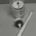 MR.SIGA Toilet Bowl Brush and Holder, Premium Quality, with Solid Handle and Durable Bristles for Bathroom Cleaning, White, 1 Pack (One Size)