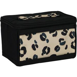 Everything Mary Sewing Kit Organizer Box, Simple Cheetah - Supplies Storage Basket for Supplies and Accessories - Organization for Thread, Needles, Notions & Scissors - Portable Craft Caddy