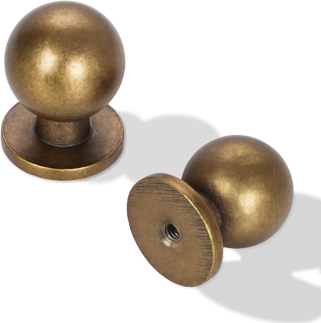 10 Pack Cabinet Knobs Antique Brass Kitchen Cabinet Knobs Zinc Alloy Drawer Pulls Solid Cabinet Hardware