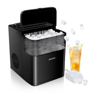 Ice Maker Countertop 35lbs/Day, 9 Ice Cubes in 6 Mins, Self-Cleaning Portable Ice Makers 2 Size Bullet Cube, Ice Machine Maker with Basket Scoop, for Home, Kitchen, Camping, Party, Bar
