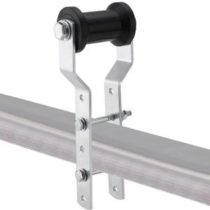Adjustable Keel Roller with Panel Bracket Assembly, 4 Rubber Keel Roller, for 2 Wide Trailer Tongue