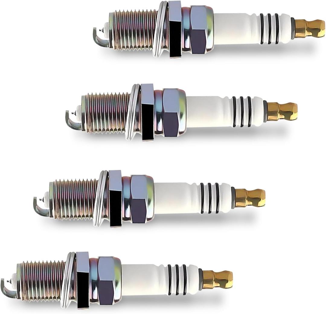 4PCS Car Spark Plugs, Iridium Car Ignition Plugs Designed for 5464 BKR5EIX-11, Vehicle Ignition System Upgrade Replacement Parts, Compatible with Honda, Lexus (Silver)
