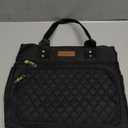 EASYA Large Insulated Lunch Bag for Work, Women's Nylon Thermal Lunch Box, Leakproof Cooler Tote Bag with Storage Pocket (Black) (Newly upgraded Noir Black)