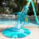 XtremepowerUS Automatic Pool Cleaner Sweeper Vacuum Pool Cleaner Sweep High Flow Side Suction Wall Climb In-Ground/Above Ground Swimming Pool with Hose Suction Set (Blue)