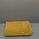 FRESHMINT Chenille Bathroom Rugs Mat 24"x17", Non-Slip Bath Mat for Bathroom Floor & Bathtub, Washable Soft Shower Shag Bath Rugs, Durable Fluffy Thick Water Absorbent Microfiber Shower Mat, Yellow