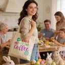 Canvas Bag for Easter Aesthetic Easter Tote Bag for Women