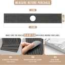 Faucet Mat for Kitchen Sink, 23.6" Diatomite Stone Drying Mat For Kitchen Counter, Prevents Moisture, Super Absorbent, Quick Drying Sink Splash Guard for Bathroom (Dark Gray)