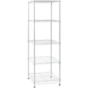 Honey-Can-Do SHF-01055 5-tier white shelving unit, 250 lbs