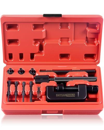 DAYUAN 13 pcs Motorcycle Chain Breaker Set, Chain Removal Tool Chain Cutter and Riveter Kit for Cam and 25 to 630 Chains