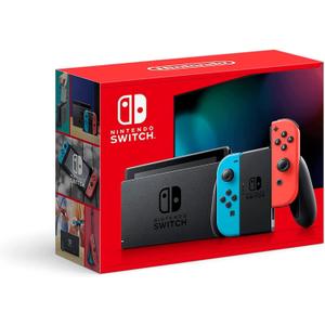 Nintendo Switch with Neon Blue and Neon Red Joy-Con - Handheld Gaming Console (Black)