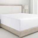 California Design Den King Size Fitted Sheet White, 100% Cotton 400 Thread Count Sateen, Deep Pockets, Durable Fitted Sheet Only (King, White)