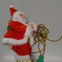 Upgraded Climbing Santa Claus on Rope, Animated Electric Musical Christmas Ornament with 3 Modes, Secure Tree Hook & Reinforced White PVC Case, Heartwarming Holiday Decoration Gift