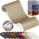 YAFLC Leather Repair Patch for Furniture, 4" x 63" Self Adhesive Leather Repair Kit Vinyl Repair Tape for Car Seat Sofa Jackets Couches Chair Medium Beige