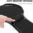 Omhuzsyo Upgraded Chair arm Mousepad, Adjustable Chair arm Wrist Support pad for Table and Chair, Elbow Computer Table Extender with Mouse Baffle to Prevent Falling, Ergonomic Design (Plastic), Medium