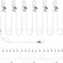 Leelosp 4 Pack Accessory Cord with LED T20 Light Bulb, 13FT Light Cord Blow Mold White Bulb with On/Off Switch Female Plug Clip for Christmas Village Houses Trees Crafts Lamp Holiday