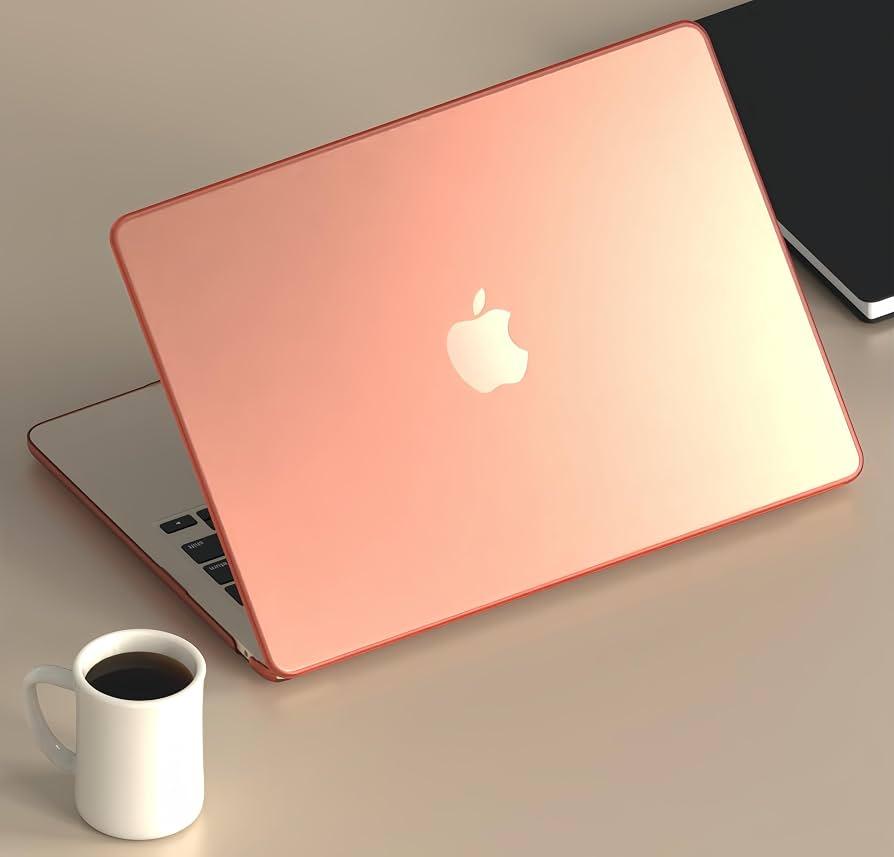 KEROM Brown Clear Case for MacBook Air 13 inch 2025-2022 M4 M3 M2 A3240 A3113 A2681, MacBook Air M3 13 inch Case, Matte Plastic Hard Shell & Keyboard Cover for Mac Air 13.6 inch, Frosted Brown