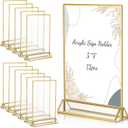 12PCS 5x7 Acrylic Sign Holder, Table Top Sign Holder Double Sided Wedding Table Number Holders Clear Picture Frame for Restaurants, Weddings, Banquets, Menus, Flyers and Tables Numbers
