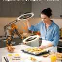 Ring Light with Stand and Phone Holder for Video Recording,Live Streaming,Cooking Video