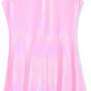 Domusgo Gymnastics Leotards for Girls Sparkly One Piece Sleeveless Tumbling Unitards, 110