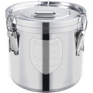 12L/3.2 Gal 304 Stainless Steel Food Containers 404 Oz Stainless Container with Lid and Lock Airtight Canister for Storage 304 Stainless Steel Food Storage Containers Stainless Bucket