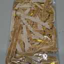 24 PCS Velvet Christmas Tree BowsChristmas Wreath Bows,Rustic Crafts Gift Bows for Christmas Tree Indoor Outdoor Decoration(3/8'' Wide, 5 * 7 inch) Khaki