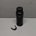 FLASK Camping & Hiking Hydration Flask with Straw, Wide Mouth Insulated Stainless Steel Sports Water Bottle - 40 oz Midnight Black