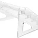 SUPVOX Clear Acrylic Display Organizer Tiered Stand for Medals Challenge Coins Action Figures Stylish Tabletop Riser for Collectibles Modern Design Capacity 2 Pack